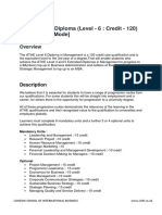 Management Diploma (Level - 6: Credit - 120) (Accelerated Mode)