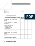 Pauta de Despistaje de Procesos Cognitivos