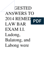 Suggested Answers To 2014 Remedial Law Bar Exam 1234