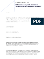 El Pago Parcial Efectuado No Puede Sustentar La Contradicción de Inexigibilidad de La Obligación Reclamada