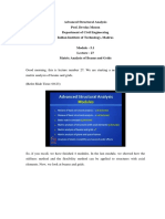 Advanced Structural Analysis Prof. Devdas Menon Department of Civil Engineering Indian Institute of Technology, Madras