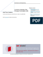 Characteristics Air Flow in Room Chamber Test Refrigerator Household Energy Consumption With Inlet Flow Variation