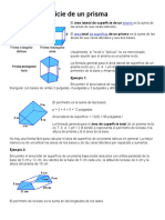 Área de Superficie de Un Prisma