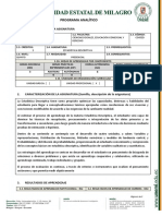 Plan Analítico de La Asignatura