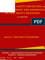 CJ Sumilang: Rule 8. Fire Safety Enforcers and Rule 9. Enforcement and Administration of Fire Safety Measures