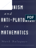 Balaguer-Platonism and Anti-Platonism in Mathematics PDF