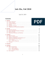 Math 55a, Fall 2018: April 18, 2019