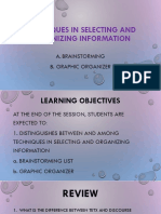 LC 2 Techniques in Selecting and Organizing Information