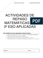 Matematicas 3º Eso Aplicadas Repaso