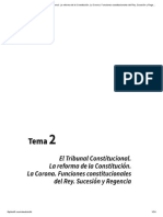 Tema 2. El Tribunal Constitucional. La Reforma de La Constitución. La Corona. Funciones Constitucionales Del Rey. Sucesión y Regencia - FlipHTML5 PDF