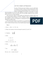 Diagnostic Test Algebra Trigonometry PDF