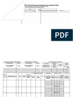 SF 7 School Personnel Assignment List and Basic Profile 1