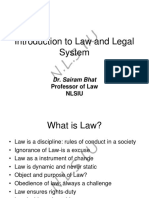 Introduction To Law and Legal System: N.L.S I.U