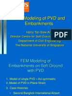 FEM Modeling of PVD and Embankments