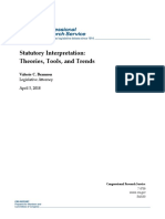 Statutory Interpretation: Theories, Tools, and Trends: Valerie C. Brannon