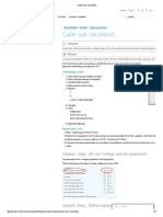 Cable Size Calculation PDF