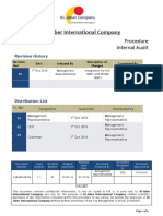 Al-Jaber International Company: Procedure Internal Audit