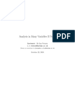 Analysis in Many Variables II