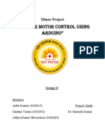 "Stepper Motor Control Using Arduino": Minor Project