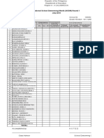 National School Deworming Month (NSDM) Round 1 July 2019: Form 1 - Classroom Level