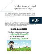 Diabetes - How Low Should My Blood Sugar Be? A Guide To Blood Sugar Levels