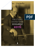 Pablo Casals International: Scholarship