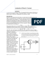 Determination of Planck's Constant: Objectives of The Experiment