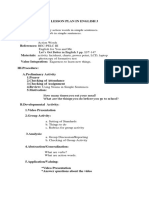 Lesson Plan in English 3 Verbs CX - For Demo