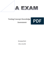 Cisa Exam Testing Concept Knowledge of Risk Assessment