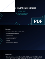 National Education Policy 2009