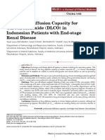 Pulmonary Diffusion Capacity For Carbon Monoxide (DLCO) in Indonesian Patients With End-Stage Renal Disease