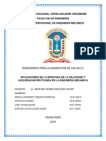 Aplicacion de La Derivada Aceleracion y Velocidad Rectilinea