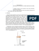 Determination of The Enthalpy of Fusion of A Pure Substance (WATER)