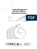 Manual Usuario Fabricante Router Monopuerto Observa Ar1061 PDF