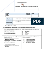 Prueba de Historia 4to A Lista para Imprimir