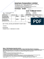 Elite Enterprises Corporation Limited: Purchase Order