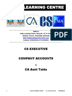 CS Executive Company Accounts Theory Notes PDF