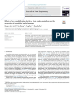 Effects of Pre-Emulsification by Three Food-Grade Emulsifiers On Theproperties of Emulsified Surimi Sausage