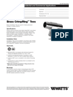 WaterPEX BrassTees Specification Sheet