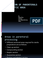 Aseptic Processing of Parenteral Products