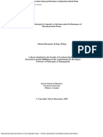 The Impact of Absorptive Capacity On The Innovation Performance of Pharmaceutical Firms