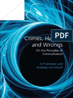 (Studies in Penal Theory and Penal Ethics) A.P. Simester, Andreas Von Hirsch-Crimes, Harms, and Wrongs - On The Principles of Criminalisation-Hart Publishing (2011) PDF