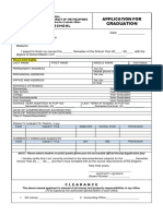 GSR Form No. 08 Application For Graduation