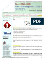 Preguntas Frecuentes Sobre La Legislación Laboral y Seguridad Social Ecuatoriana - Preguntas Frecuentes Sobre La Jornada Parcial Permanente (Actualizado Al 10 de Abril Del 2016)