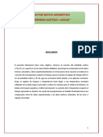 Informe de Reactor Adiabatico