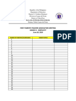 First Parents-Teacher Association Meeting Grade Vi - Simplicity June 28, 2019