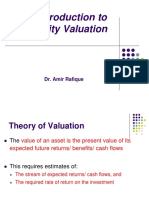 An Introduction To Security Valuation: Dr. Amir Rafique