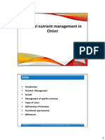 Mineral Nutrient Management in Onion