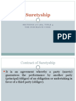 Suretyship: Sections 177-180, Title 4 The Insurance Code