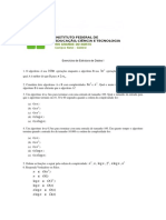 01-Exercicios de Revisao Analise de Algoritmos